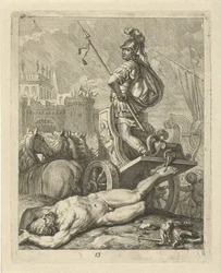 Achilles with the Body of Hector behind His Chariot (Scenes from the Life of Achilles series) (Vitam et Mortem Achilli series)