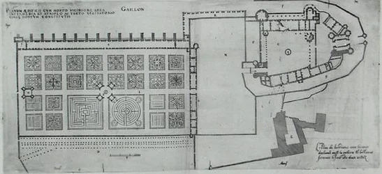 Plan of the Enclosed Gardens and Chateau de Gaillon, from 