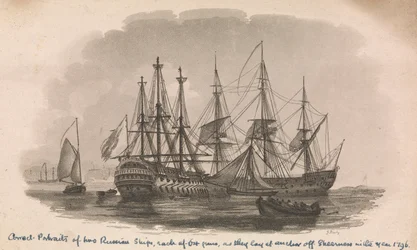 Portraits of Two Russian Ships, Late 18th Century