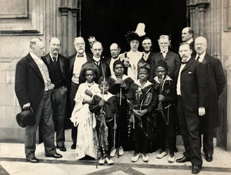 African Pygmies at the House of Commons, London, 29th June 1905