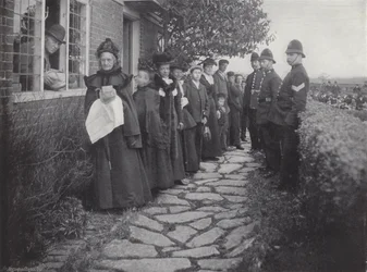 The Biddenden Maids Charity, distributing Bread and Cheese