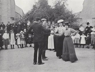The Northumbrian Baal Fire, Villagers Dancing