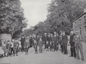 The Northumbrian Baal Fire, bringing in the Faggots