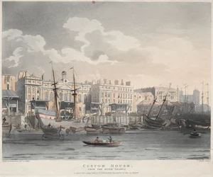 Customs House, from the Thames River, 1808