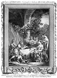 Edward, the Black Prince, relating the particulars of the Battle of Poitiers, 19th century