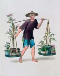 A Porter with Fruit Trees and Flowers
