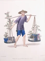 A Porter with Fruit Trees and Flowers