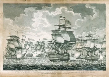 View of the British Fleet under the command of Admiral Duncan
