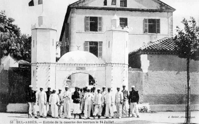 Barracks of the recruits, French Foreign Legion, Sidi Bel Abbès, Algeria, 14 July 1906