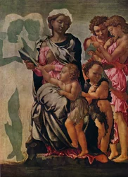 The Madonna and Child with St John and Angels (detail)