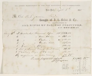 Bill of Sale to Col. B. S. Jordan, September 5, 1855