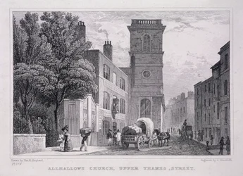 All Hallows the Great, London, c1829