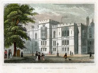 The New Library and Parliament Chambers, Westminster, London