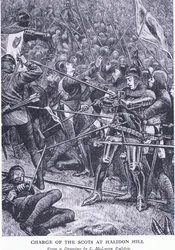 Charge of the Scots at Halidon Hill, from Cassell