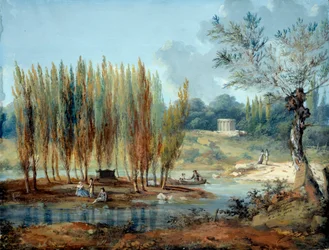 View of the Tomb of the Swiss Philosopher Jean Jacques Rousseau