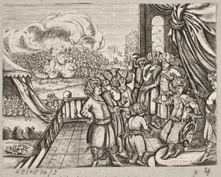 Illustration to Adam Olearius, “Persianischer Rosenthal von einem Sinnreichen Poeten Schich Saadi [...]”, Schleswig 1660