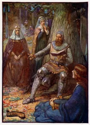 Robert the Bruce, King of Scotland, Reading Stories to His Followers, 14th Century