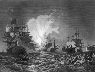 The Battle of the Nile, Egypt, 1 August 1798