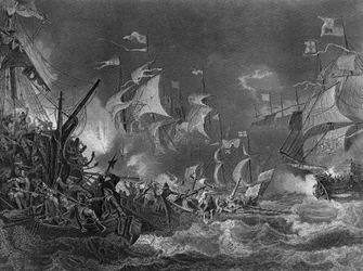 The defeat of the Spanish Armada, 1588