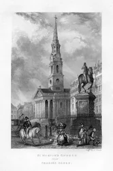 St Martins Church from Charing Cross, London