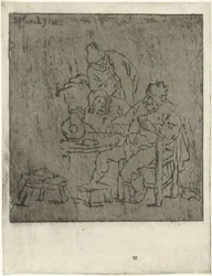 Three Men Around a Table