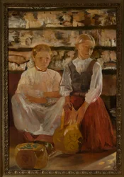 Two Girls with a Jug