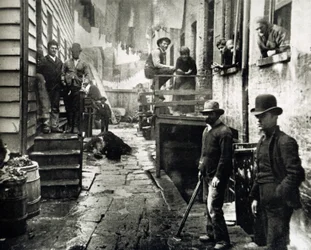 View of Little Italy, Mulberry Street, New York, USA, c.1890