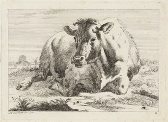 Lying Cow (Six Prints after Drawings by Various Masters)