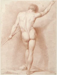 Standing Male Nude, Seen from the Back