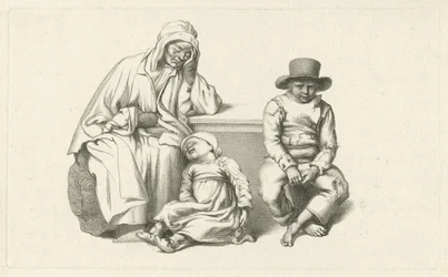 Seated Old Woman and Two Children