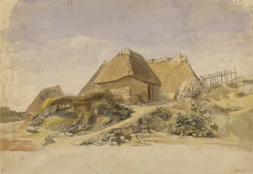 Fishermens Cabins at the Hopesberg Beach, 1834