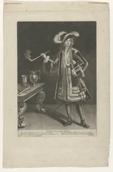 Portrait of Captain Jan Bart, Standing with Pipe