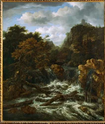 Norwegian Landscape with Waterfall