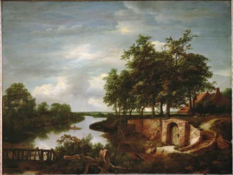River Landscape and Entrance to a Cellar