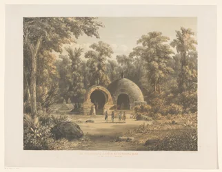 Figures in Front of Graves in Bima