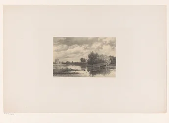 River Landscape with Hay Barn