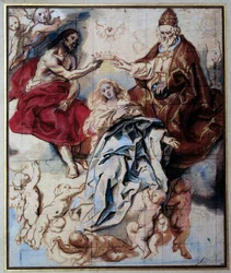 Coronation of the Virgin by the Holy Trinity. 17th century. Dimensions: 0.46 x 0.38 m. Paris, Musée du Louvre