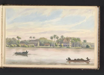 View of Coffee Plantation Frederiksdorp on the Commewijne River