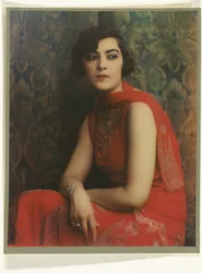 Portrait of a Woman in a Red Dress