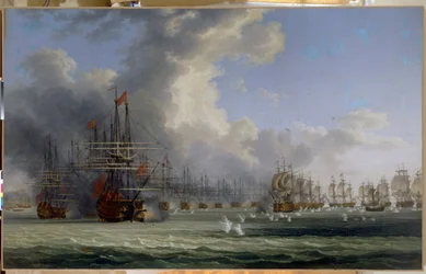 The Battle of Chesma. Beginning of the Fight on 5 July 1770
