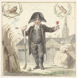 Grain Merchant Johan Eymer in Front of the Corn Exchange of Amsterdam