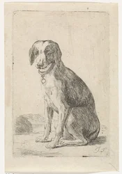 Sitting Dog with Collar (series title: Dogs)