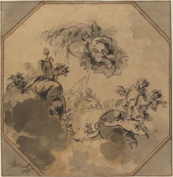 Study for a Ceiling: Allegory of the Harvest with Dionysus and Ceres