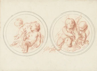 Two Medallions with Children
