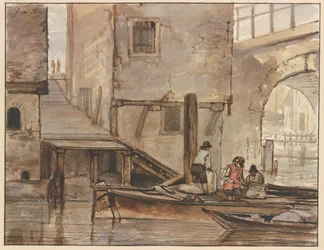 Canal with Two Rowboats