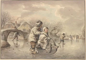 Winter Landscape with Skaters