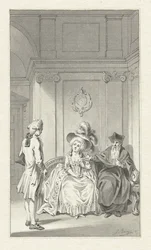 Interior with Cleric, Lady and Young Man