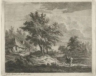 Landscape with Walkers near Three Trees