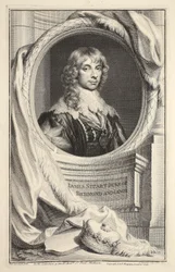 Portrait of James Stuart, Duke of Richmond and Lennox, illustration from 