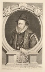 Portrait of Thomas Sackville, Earl of Dorset, Baron of Buckhurst, illustration from 